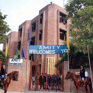 schools in saket Amity International School entrance gate